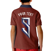 Custom Norwegian Football Kid Polo Shirt Norse Inspired Red Color - Wonder Print Shop
