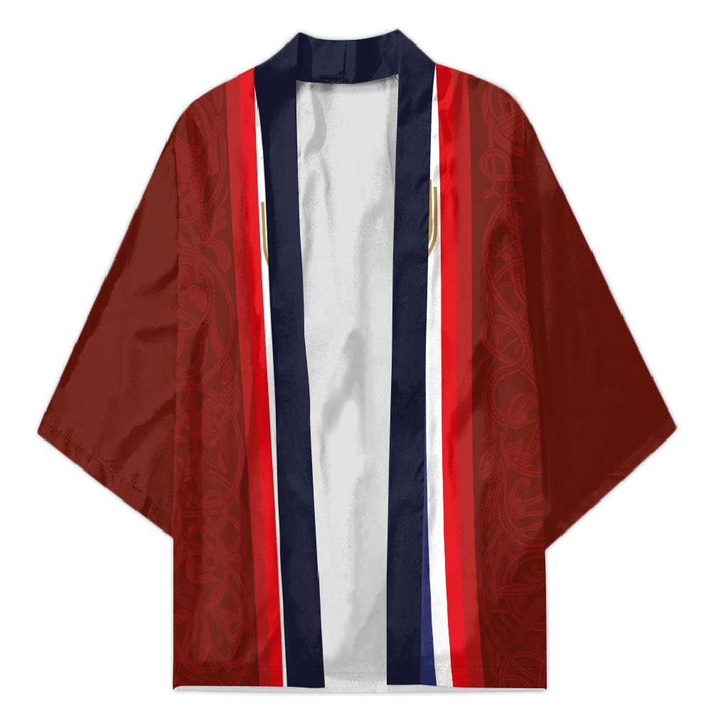 Custom Norwegian Football Kimono Norse Inspired Red Color - Wonder Print Shop