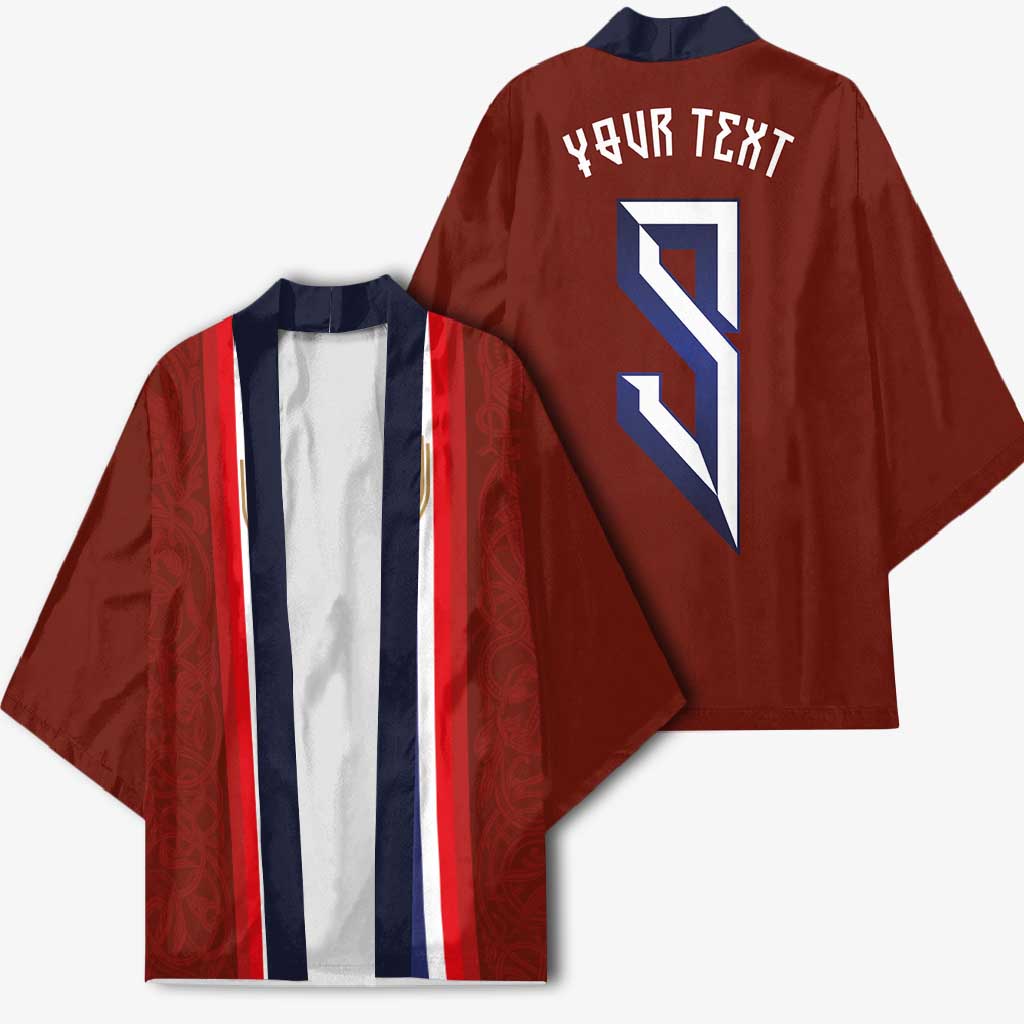Custom Norwegian Football Kimono Norse Inspired Red Color - Wonder Print Shop