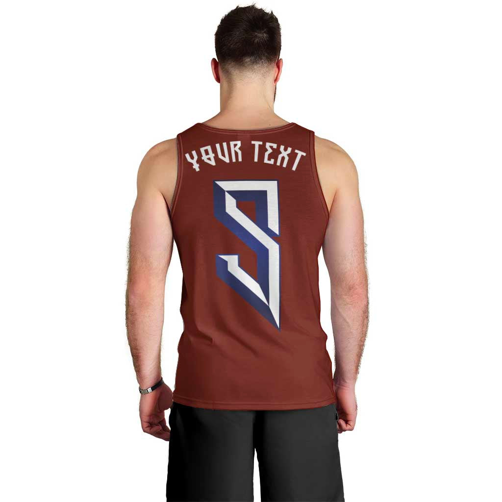 Custom Norwegian Football Men Tank Top Norse Inspired Red Color - Wonder Print Shop