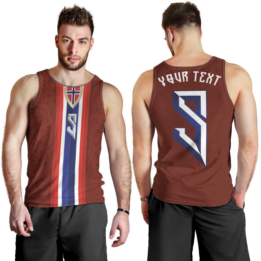 Custom Norwegian Football Men Tank Top Norse Inspired Red Color - Wonder Print Shop