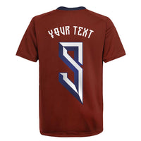 Custom Norwegian Football Rugby Jersey Norse Inspired Red Color - Wonder Print Shop