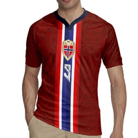 Custom Norwegian Football Rugby Jersey Norse Inspired Red Color - Wonder Print Shop