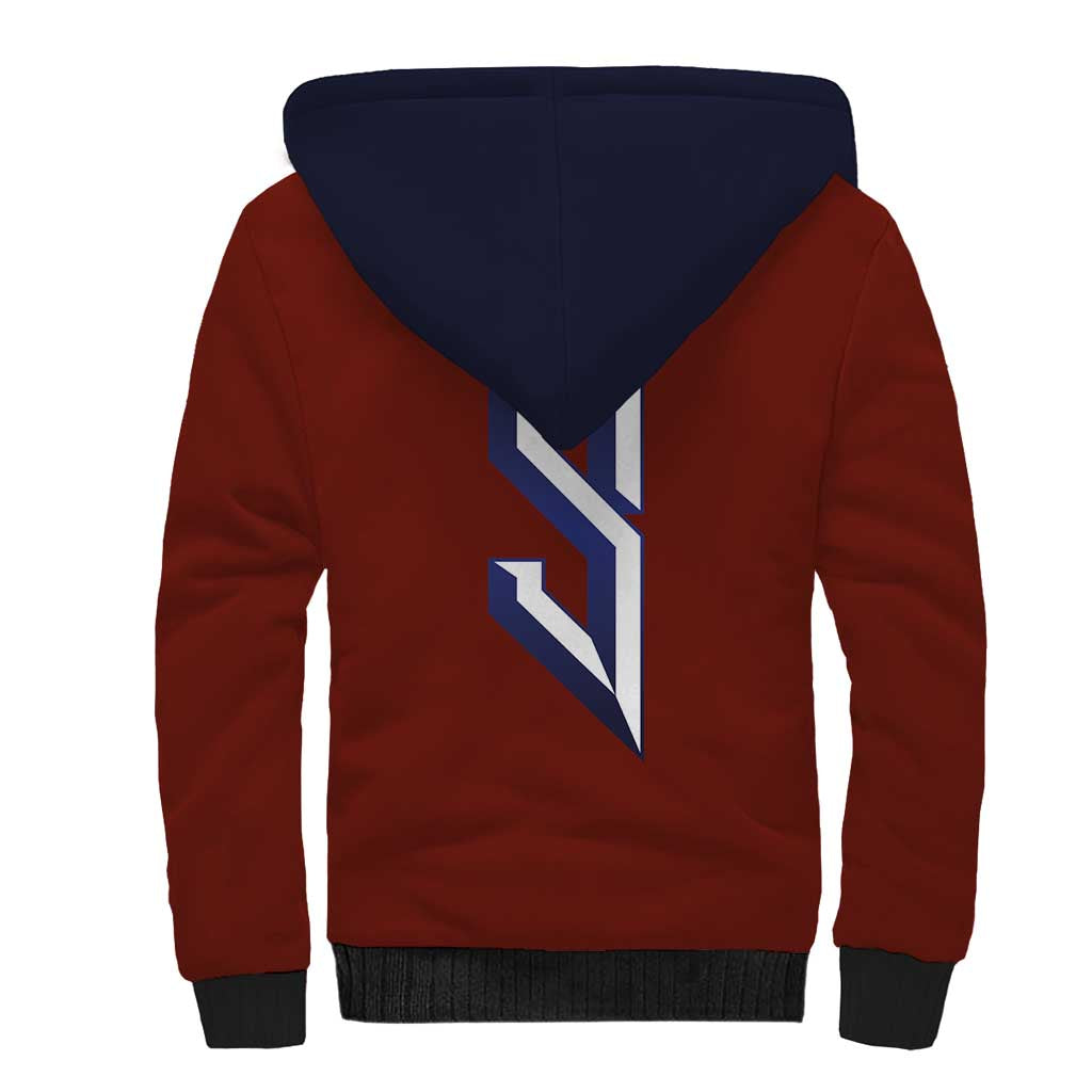 Custom Norwegian Football Sherpa Hoodie Norse Inspired Red Color - Wonder Print Shop