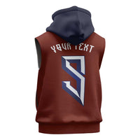 Custom Norwegian Football Sleeveless Hoodie Norse Inspired Red Color - Wonder Print Shop