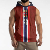 Custom Norwegian Football Sleeveless Zip Hoodie Norse Inspired Red Color - Wonder Print Shop