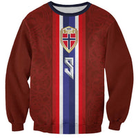 Custom Norwegian Football Sweatshirt Norse Inspired Red Color - Wonder Print Shop