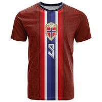 Custom Norwegian Football T Shirt Norse Inspired Red Color - Wonder Print Shop