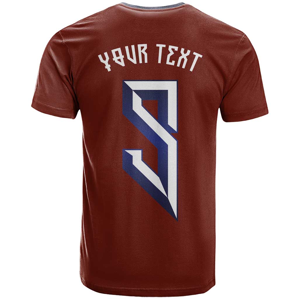 Custom Norwegian Football T Shirt Norse Inspired Red Color - Wonder Print Shop