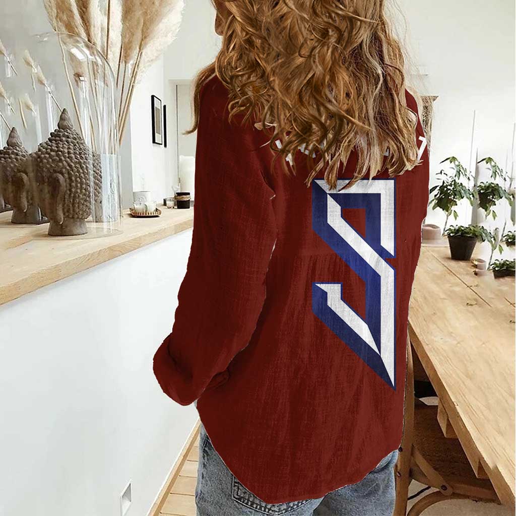 Custom Norwegian Football Women Casual Shirt Norse Inspired Red Color - Wonder Print Shop