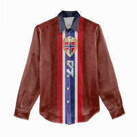 Custom Norwegian Football Women Casual Shirt Norse Inspired Red Color - Wonder Print Shop