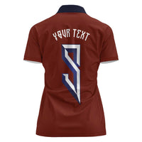 Custom Norwegian Football Women Polo Shirt Norse Inspired Red Color - Wonder Print Shop