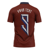 Custom Norwegian Football Zipper Polo Shirt Norse Inspired Red Color - Wonder Print Shop