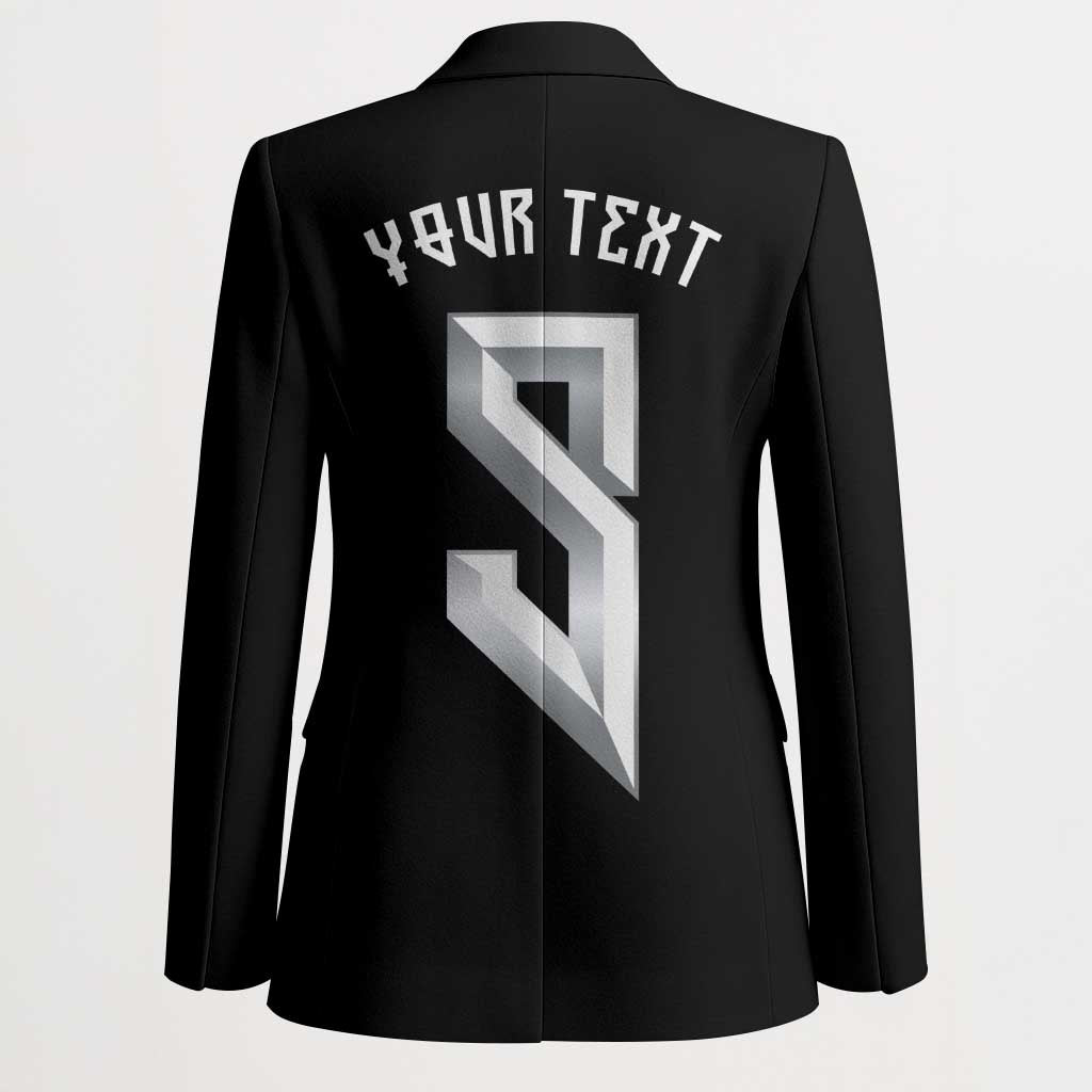 Custom Norwegian Football Blazer Norse Inspired Black Color - Wonder Print Shop
