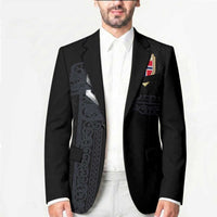 Custom Norwegian Football Blazer Norse Inspired Black Color - Wonder Print Shop