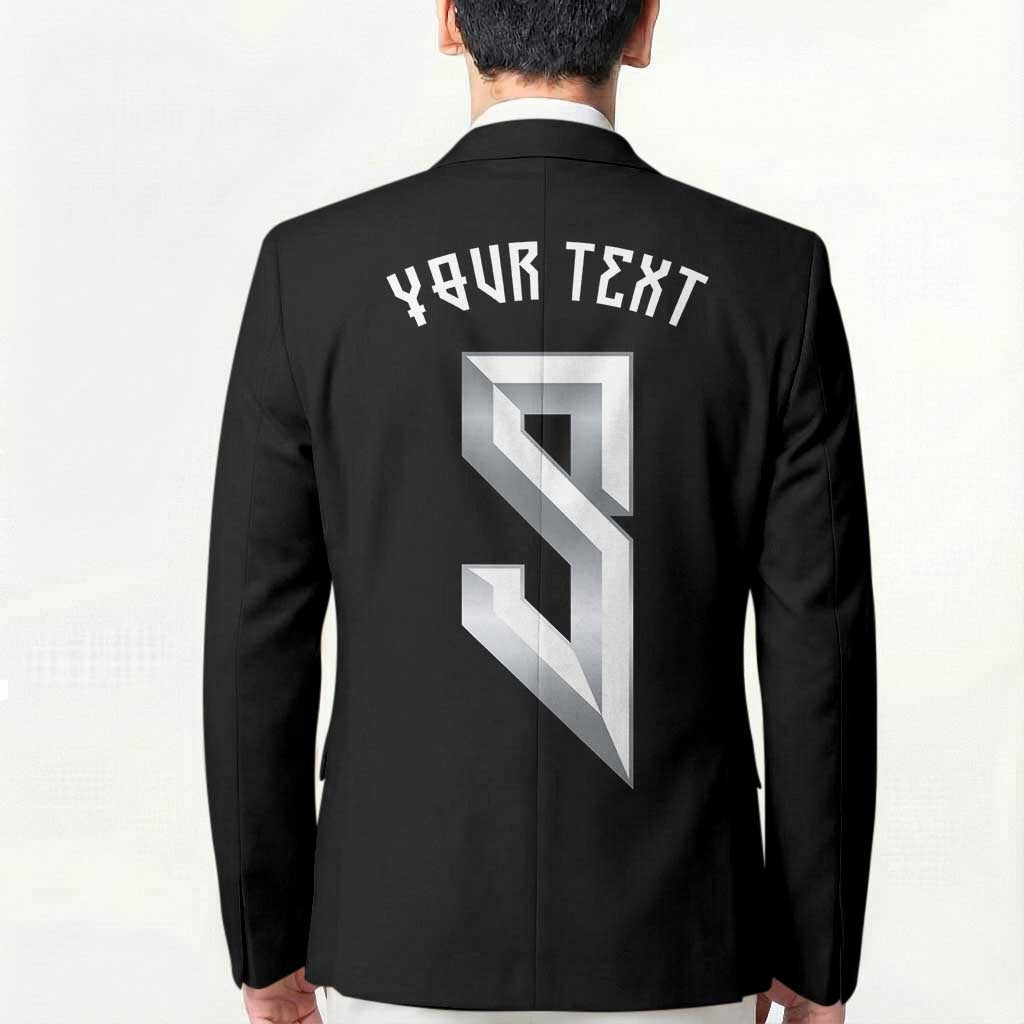 Custom Norwegian Football Blazer Norse Inspired Black Color - Wonder Print Shop