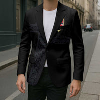 Custom Norwegian Football Blazer Norse Inspired Black Color - Wonder Print Shop