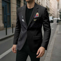 Custom Norwegian Football Blazer Norse Inspired Black Color - Wonder Print Shop