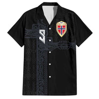 Custom Norwegian Football Hawaiian Shirt Norse Inspired Black Color - Wonder Print Shop