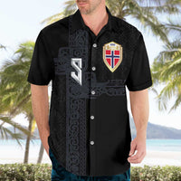 Custom Norwegian Football Hawaiian Shirt Norse Inspired Black Color - Wonder Print Shop