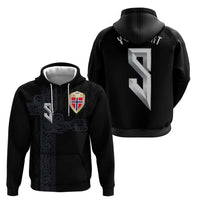Custom Norwegian Football Hoodie Norse Inspired Black Color - Wonder Print Shop