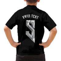 Custom Norwegian Football Kid Hawaiian Shirt Norse Inspired Black Color - Wonder Print Shop