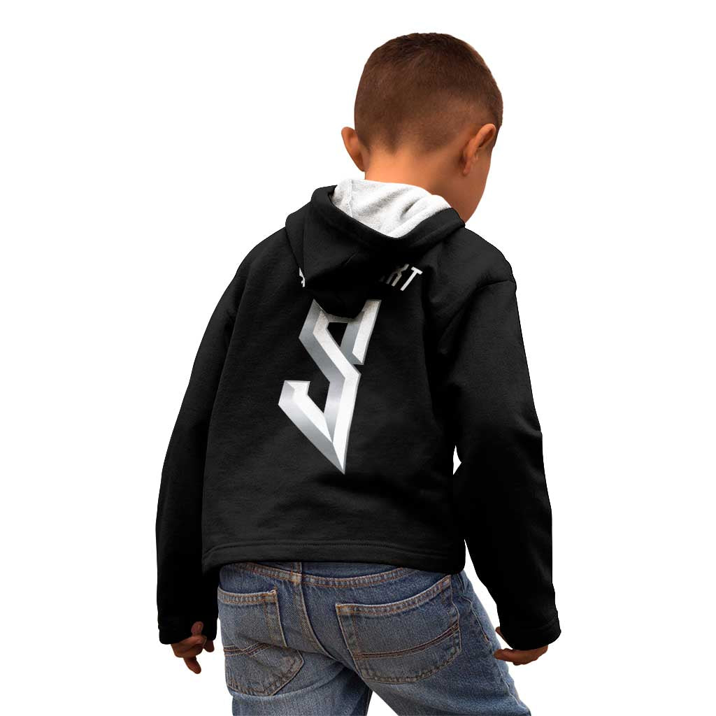 Custom Norwegian Football Kid Hoodie Norse Inspired Black Color - Wonder Print Shop