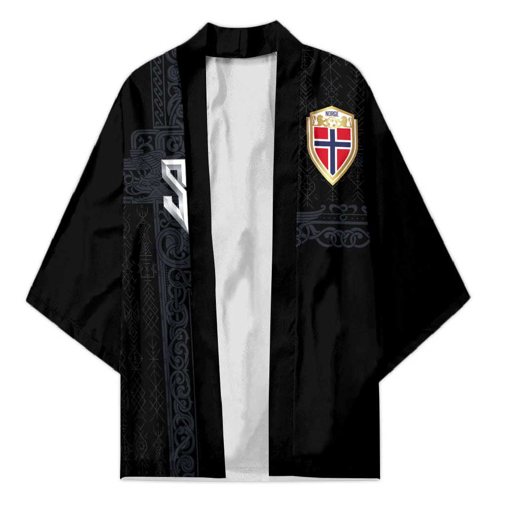 Custom Norwegian Football Kimono Norse Inspired Black Color - Wonder Print Shop
