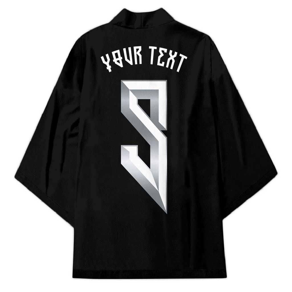 Custom Norwegian Football Kimono Norse Inspired Black Color - Wonder Print Shop