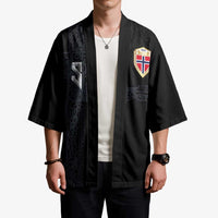 Custom Norwegian Football Kimono Norse Inspired Black Color - Wonder Print Shop