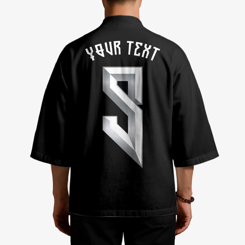 Custom Norwegian Football Kimono Norse Inspired Black Color - Wonder Print Shop