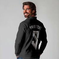 Custom Norwegian Football Long Sleeve Polo Shirt Norse Inspired Black Color - Wonder Print Shop