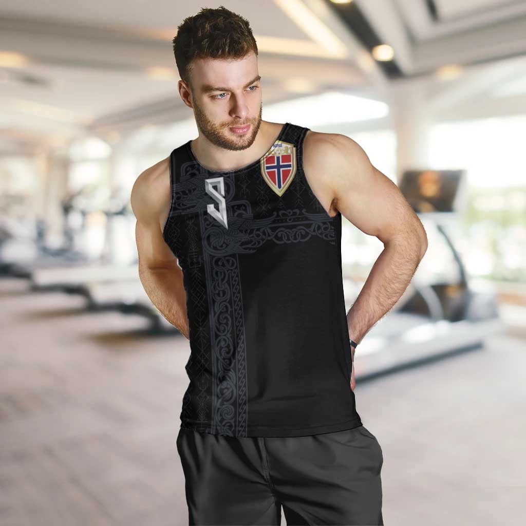 Custom Norwegian Football Men Tank Top Norse Inspired Black Color - Wonder Print Shop