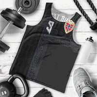 Custom Norwegian Football Men Tank Top Norse Inspired Black Color - Wonder Print Shop