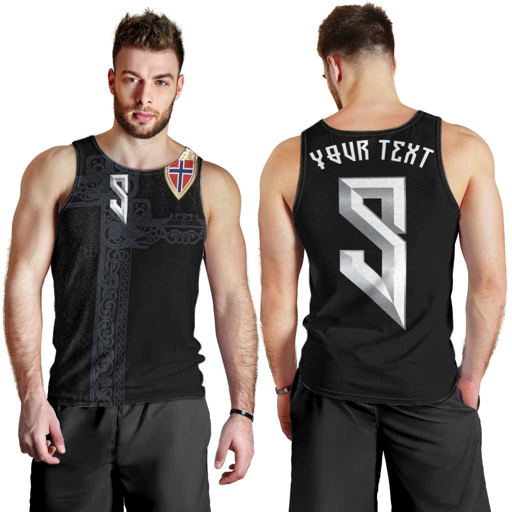 Custom Norwegian Football Men Tank Top Norse Inspired Black Color - Wonder Print Shop