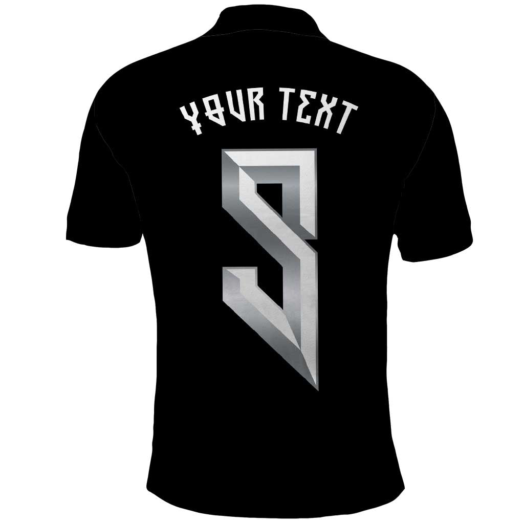 Custom Norwegian Football Polo Shirt Norse Inspired Black Color - Wonder Print Shop