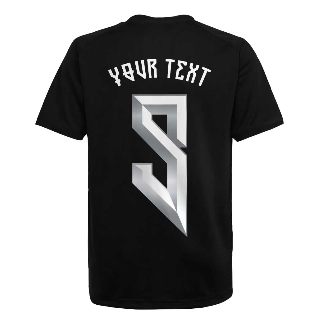 Custom Norwegian Football Rugby Jersey Norse Inspired Black Color - Wonder Print Shop