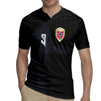Custom Norwegian Football Rugby Jersey Norse Inspired Black Color - Wonder Print Shop
