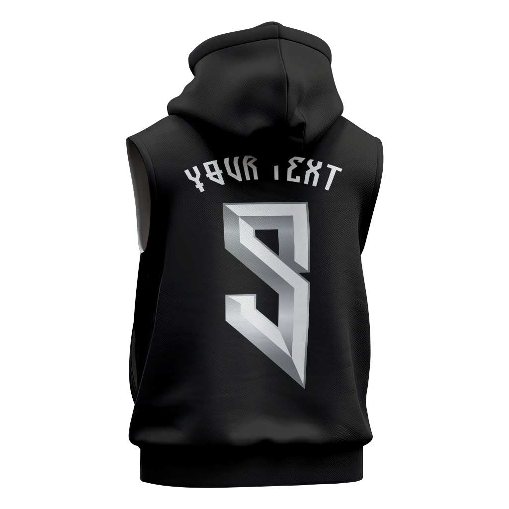Custom Norwegian Football Sleeveless Hoodie Norse Inspired Black Color - Wonder Print Shop
