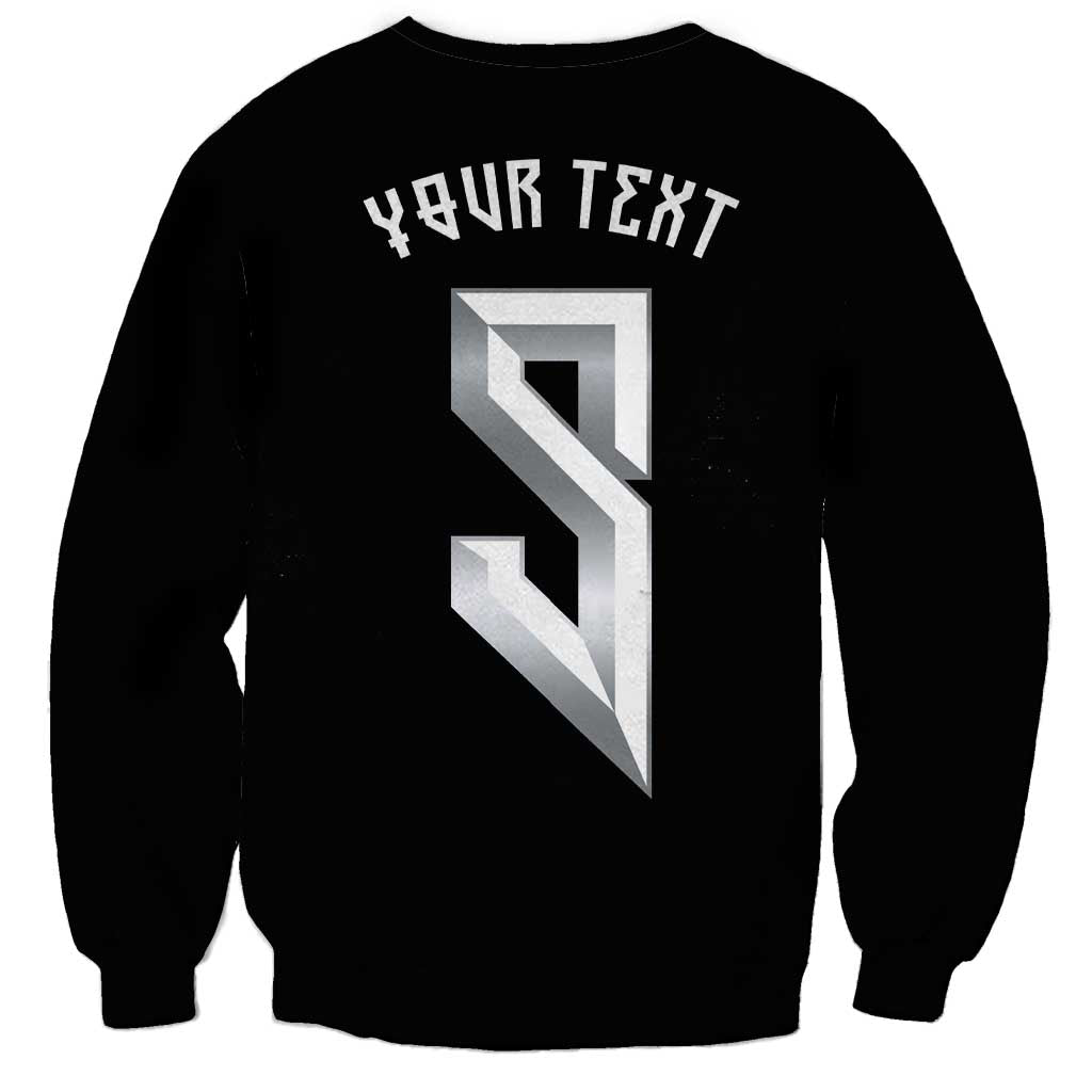 Custom Norwegian Football Sweatshirt Norse Inspired Black Color - Wonder Print Shop