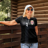 Custom Norwegian Football Women Polo Shirt Norse Inspired Black Color - Wonder Print Shop