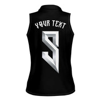 Custom Norwegian Football Women Sleeveless Polo Shirt Norse Inspired Black Color - Wonder Print Shop