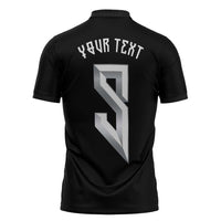 Custom Norwegian Football Zipper Polo Shirt Norse Inspired Black Color - Wonder Print Shop