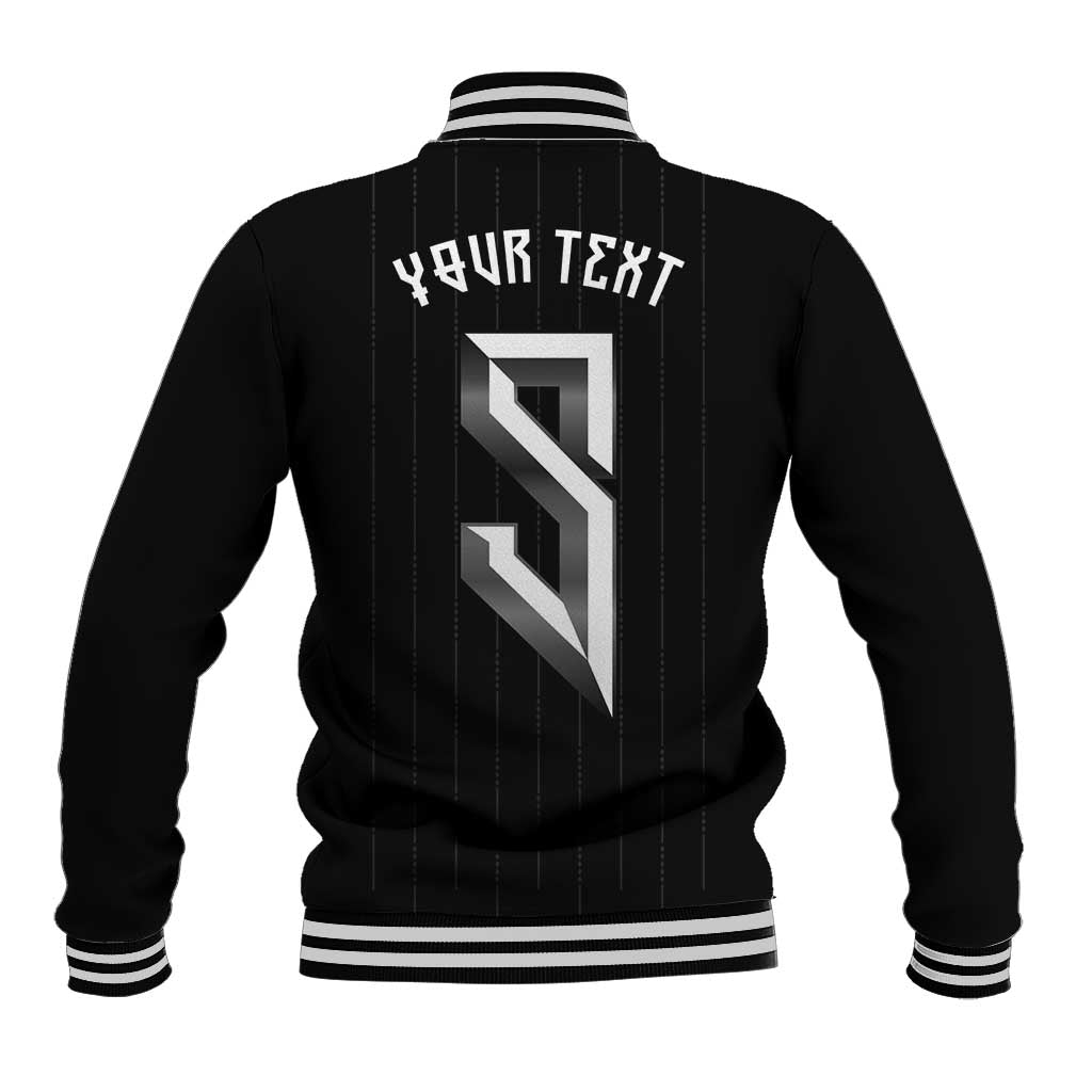 Custom Norwegian Football Baseball Jacket Runic and Nordic Motifs - Wonder Print Shop