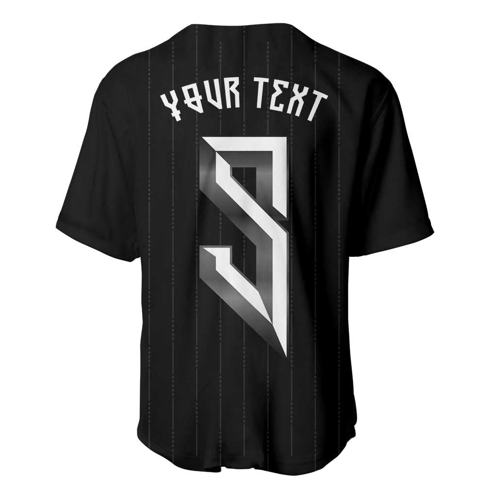 Custom Norwegian Football Baseball Jersey Runic and Nordic Motifs - Wonder Print Shop