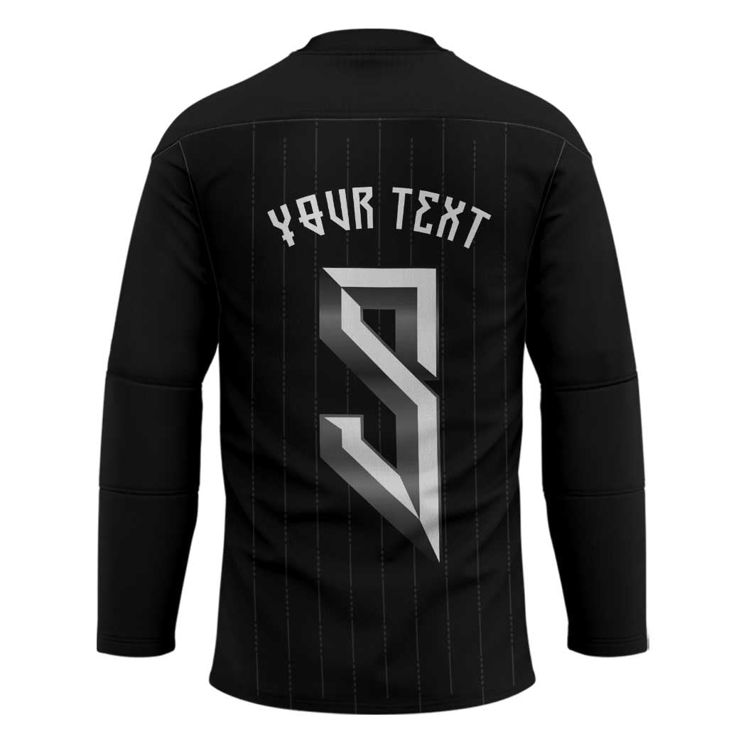 Custom Norwegian Football Hockey Jersey Runic and Nordic Motifs - Wonder Print Shop