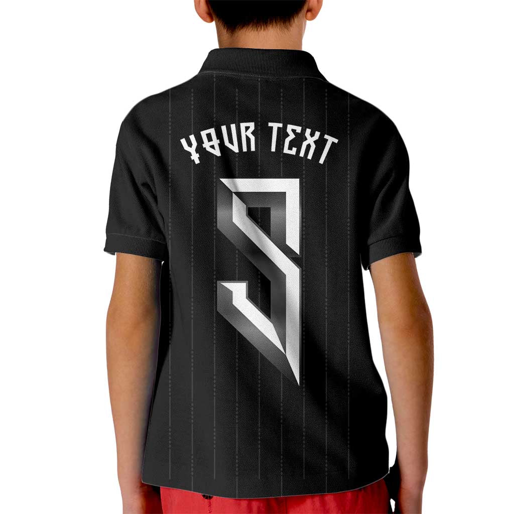 Custom Norwegian Football Kid Polo Shirt Runic and Nordic Motifs - Wonder Print Shop