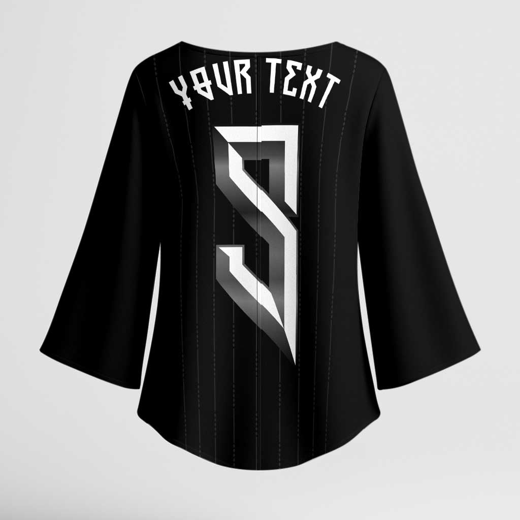 Custom Norwegian Football Kimono Sleeve Blouse Runic and Nordic Motifs - Wonder Print Shop