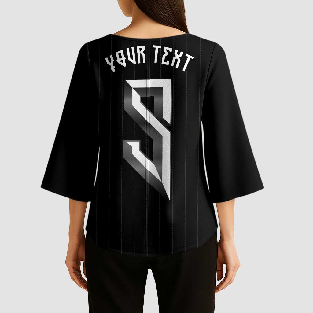 Custom Norwegian Football Kimono Sleeve Blouse Runic and Nordic Motifs - Wonder Print Shop