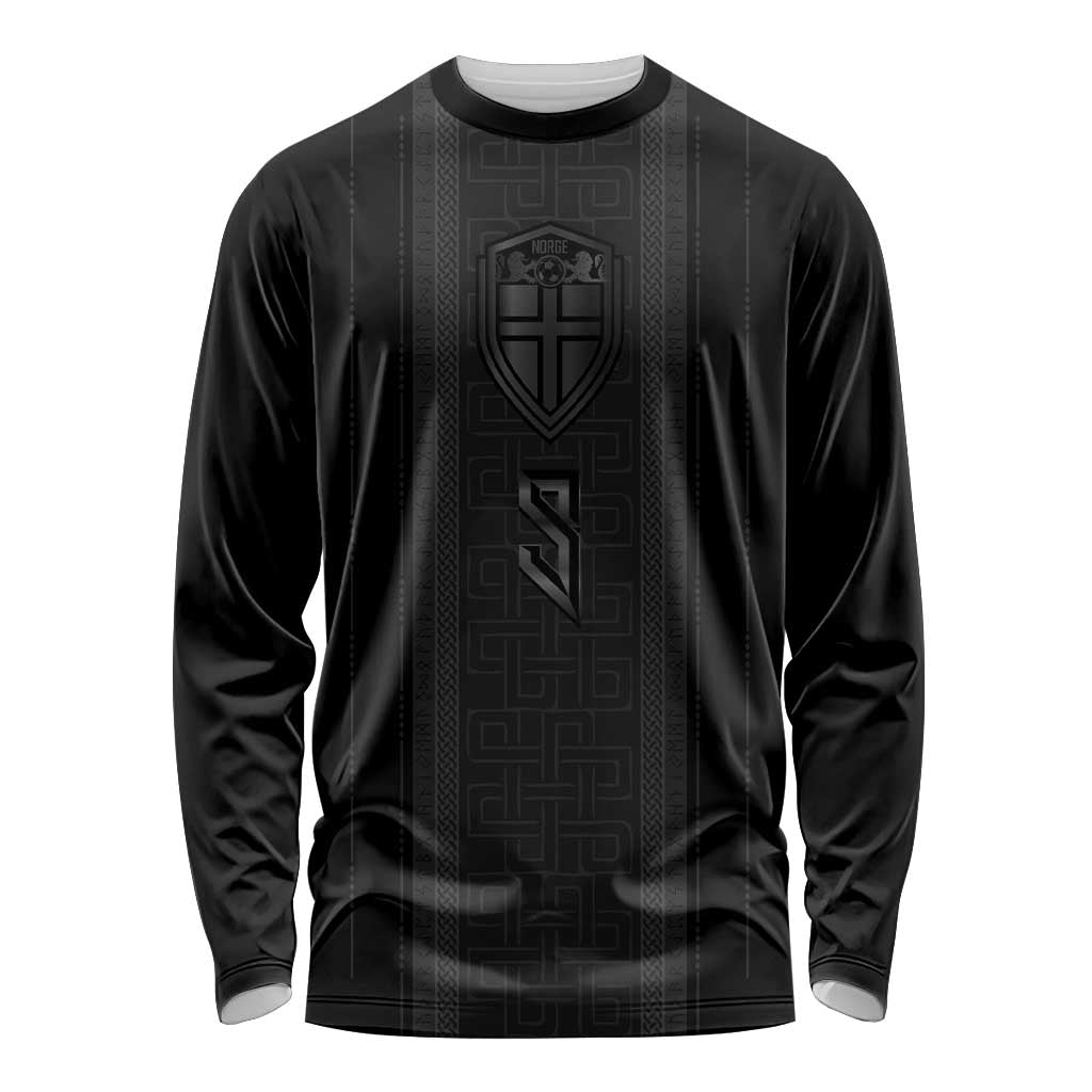 Custom Norwegian Football Long Sleeve Shirt Runic and Nordic Motifs - Wonder Print Shop
